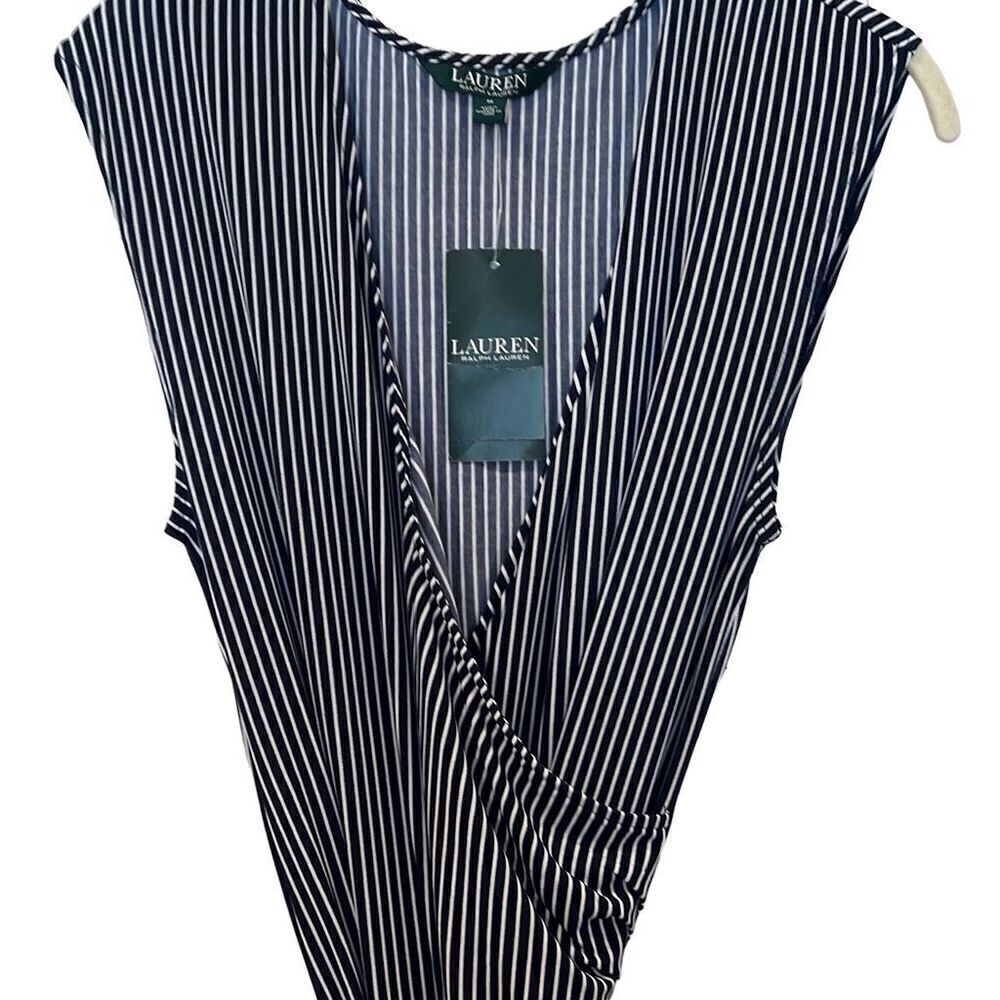 Lauren Ralph Lauren Navy & White striped jumpsuit sz.M NWT